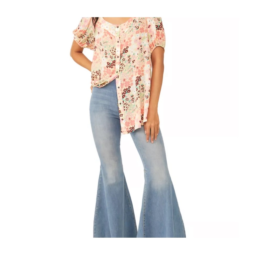 Free People Callie floral print tunic top